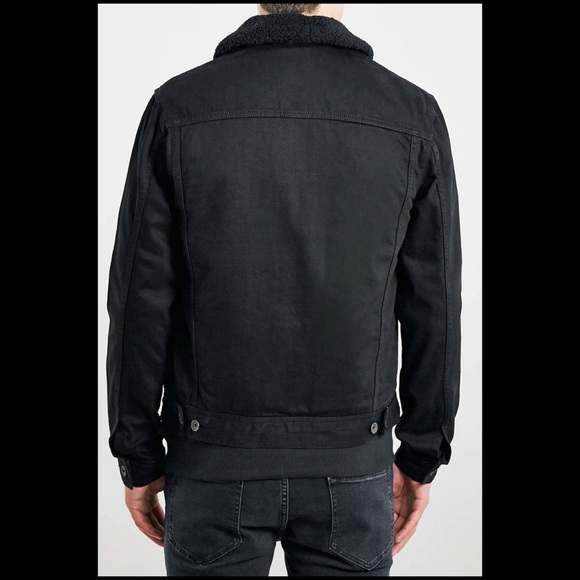 NWOT TOPMAN BORG LINED DENIM JACKET size SMALL - Picture 3 of 10